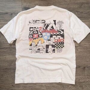 Madewell White Tee with Colorful Graphic